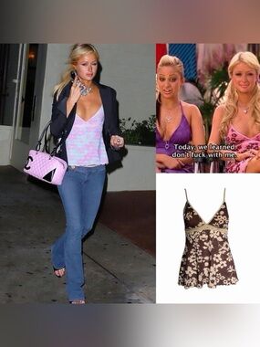 Floral Lace Camisole As Seen On Paris Hilton